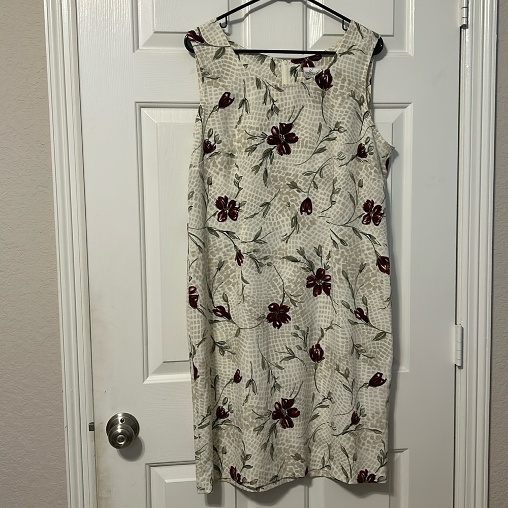 Kathie Lee Collection Floral Sleeveless Dress Size 14